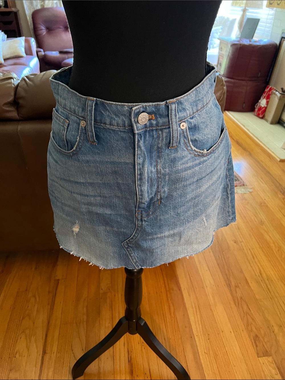 Denim Mini Skirt in Light Blue- size 27